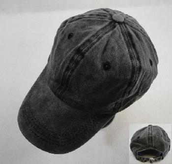 Washed Cotton Ball Cap [BLACK]